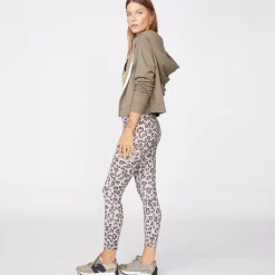 MONROW Supersoft Fleece Girlfriend Zip Up Hoody DUSTYOLIVE New